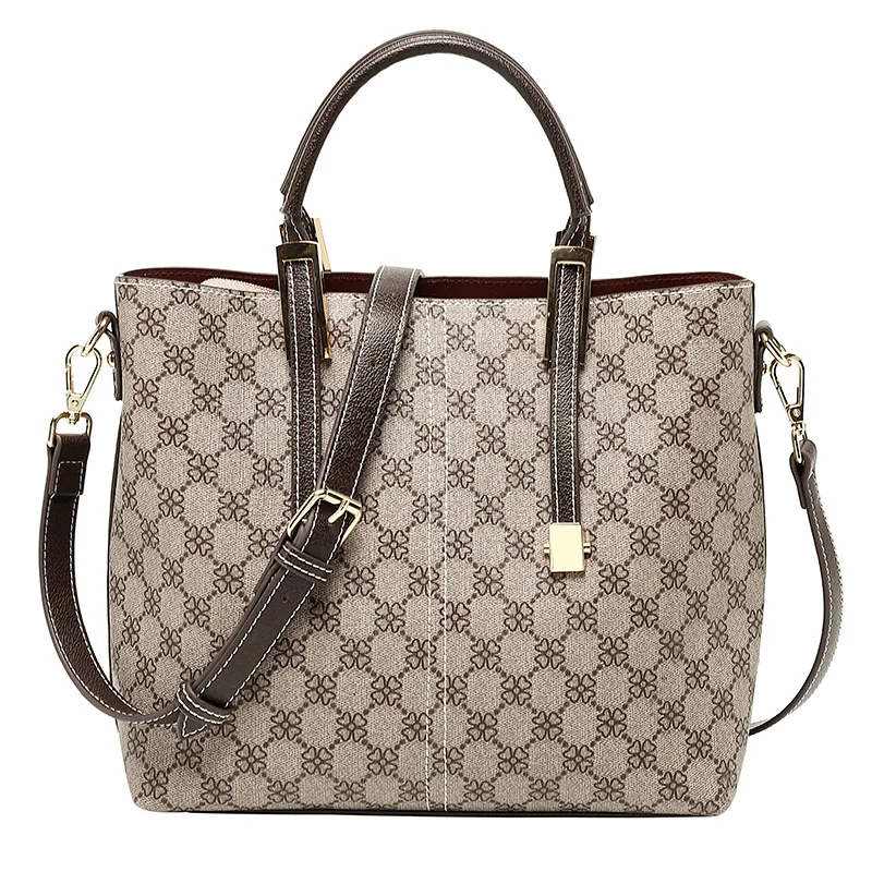 

2019 Women's bag Fashion Printing Portable Large Capacity Single Shoulder Flower Bucket Multi-Function Large-Capacity Handbag