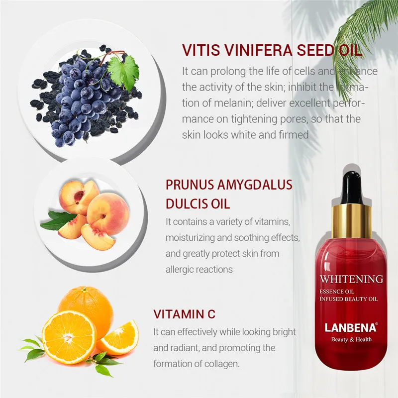 LANBENA Vitamin C Whitening Essential Oil Skin Serum Face Cream Remover Speckle Fade Dark Spots Nourishing Firming Anti-Aging LANBENA Vitamin C Whitening Essential Oil Skin Serum Face Cream Remover Speckle Fade Dark Spots Nourishing Firming Anti-Aging