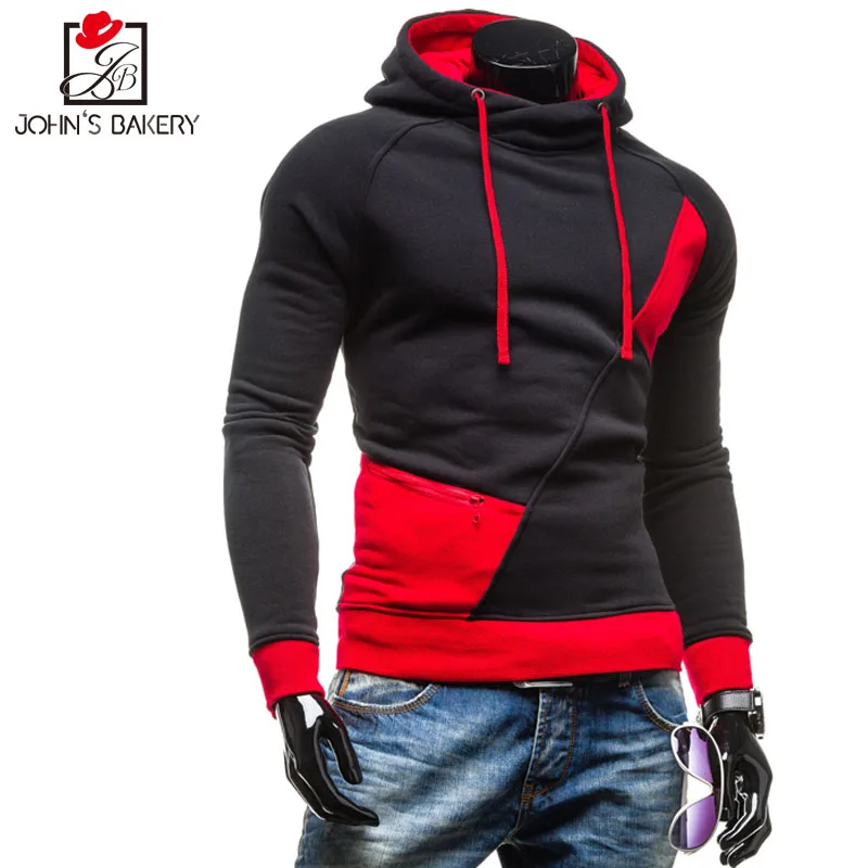 2017 New Fashion Hoodies Brand Men Stitching Hedging