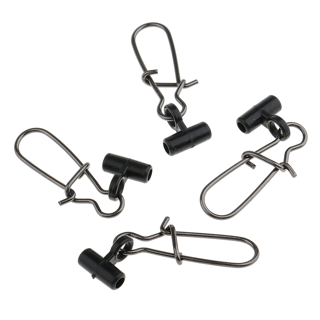 20Pcs Heavy Duty Line Sinker Slides Swivels with Stainless Steel Snaps High-strength Fishing Braid Fishing Accessories