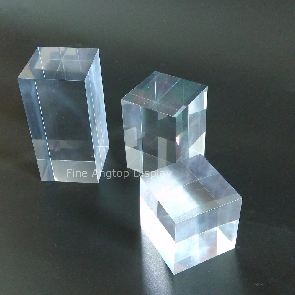 50 50 50 80 100mm Transparent Acrylic Counter Display Block For font b Jewelry b font