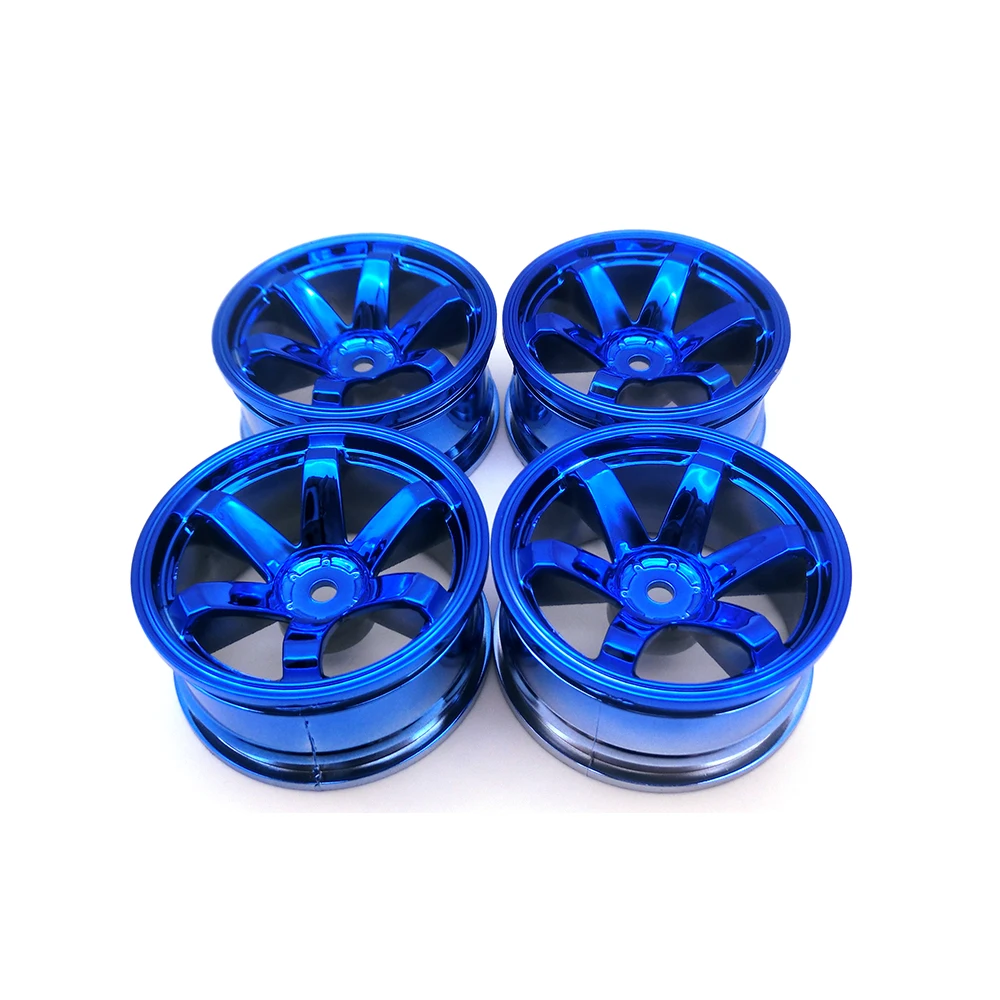 4 шт. синие/красные/Серебристые пластиковые диски для 1/10 HSP HPI Traxxas Tamiya Kyosho RC