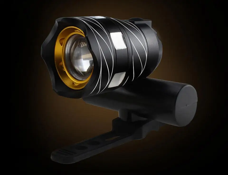 Perfect bicycle light Bike headlights T6 night riding light flashlight mountain bike USB rechargeable headlight glare F1231YQ 8