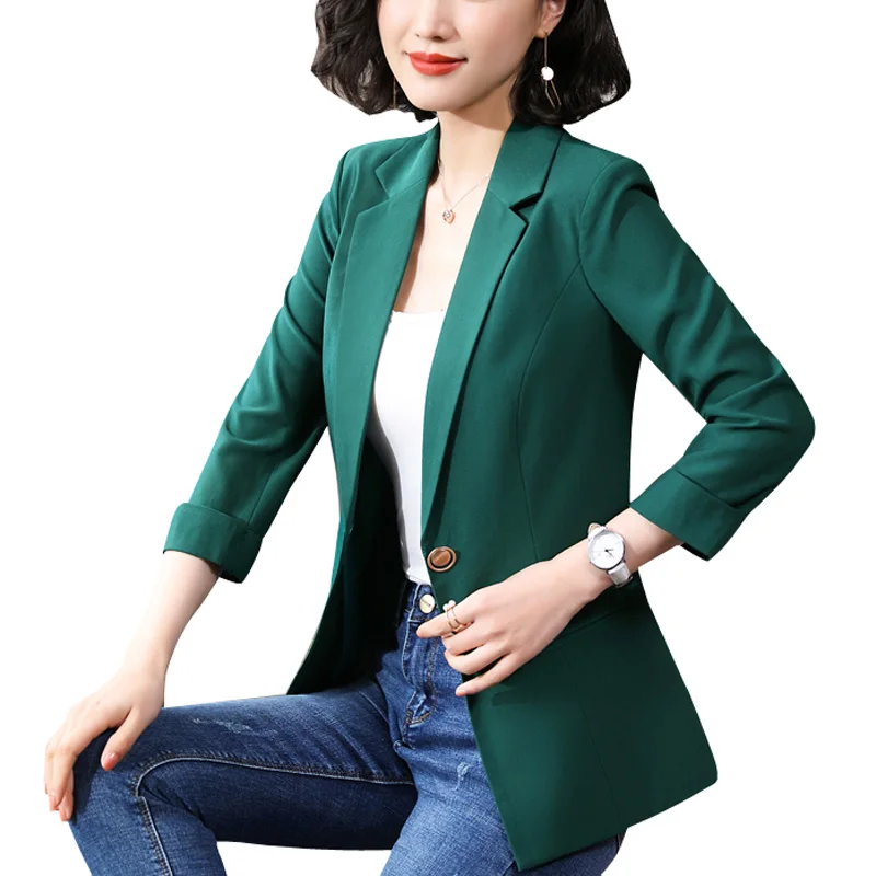 

New Spring women blazers and jackets high quality fashion Lady Blazers Coat Suits Female Plus Size S-5XL blazer mujer 2019