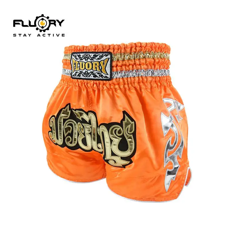 Подростковые и детские (для девочек мальчиков) шорты fluory Muay Thai с вышитыми