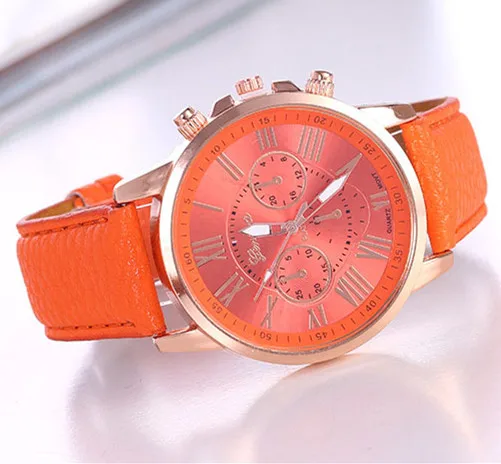 

New hot selling Roman digital double-layer female model multiple colors optional PU material multi-color ladies watch