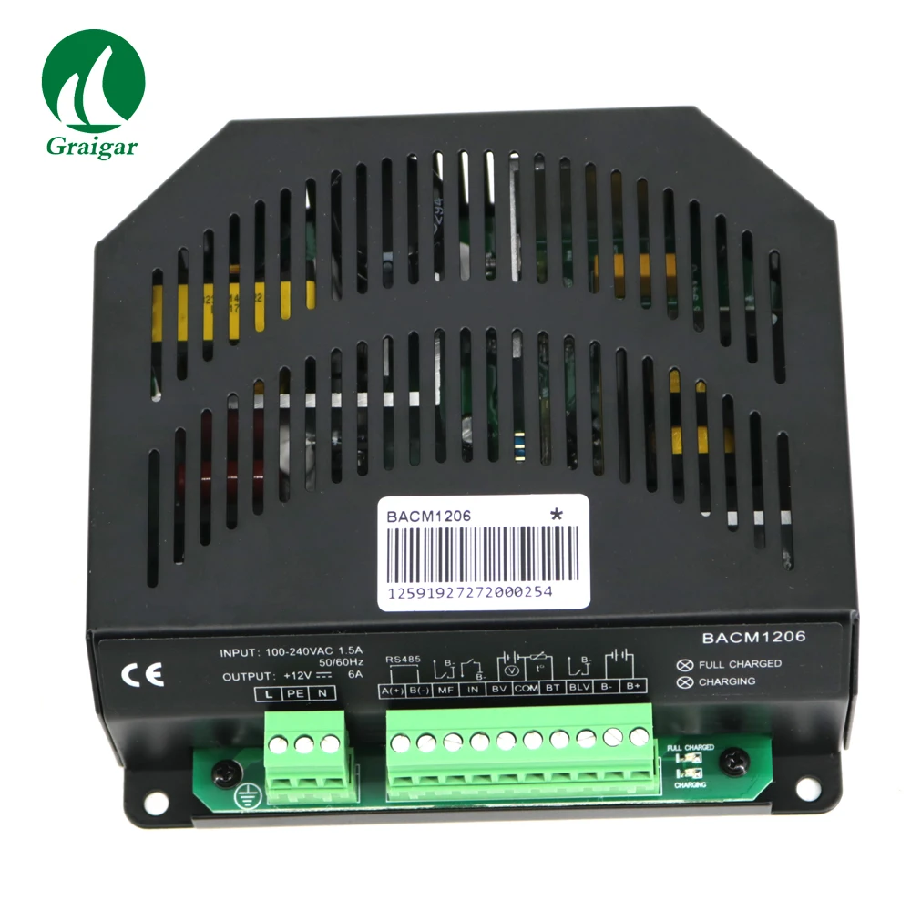 

AC Input Frequency (50/60)Hz BACM1206 Battery Charger Battery Voltage 12V