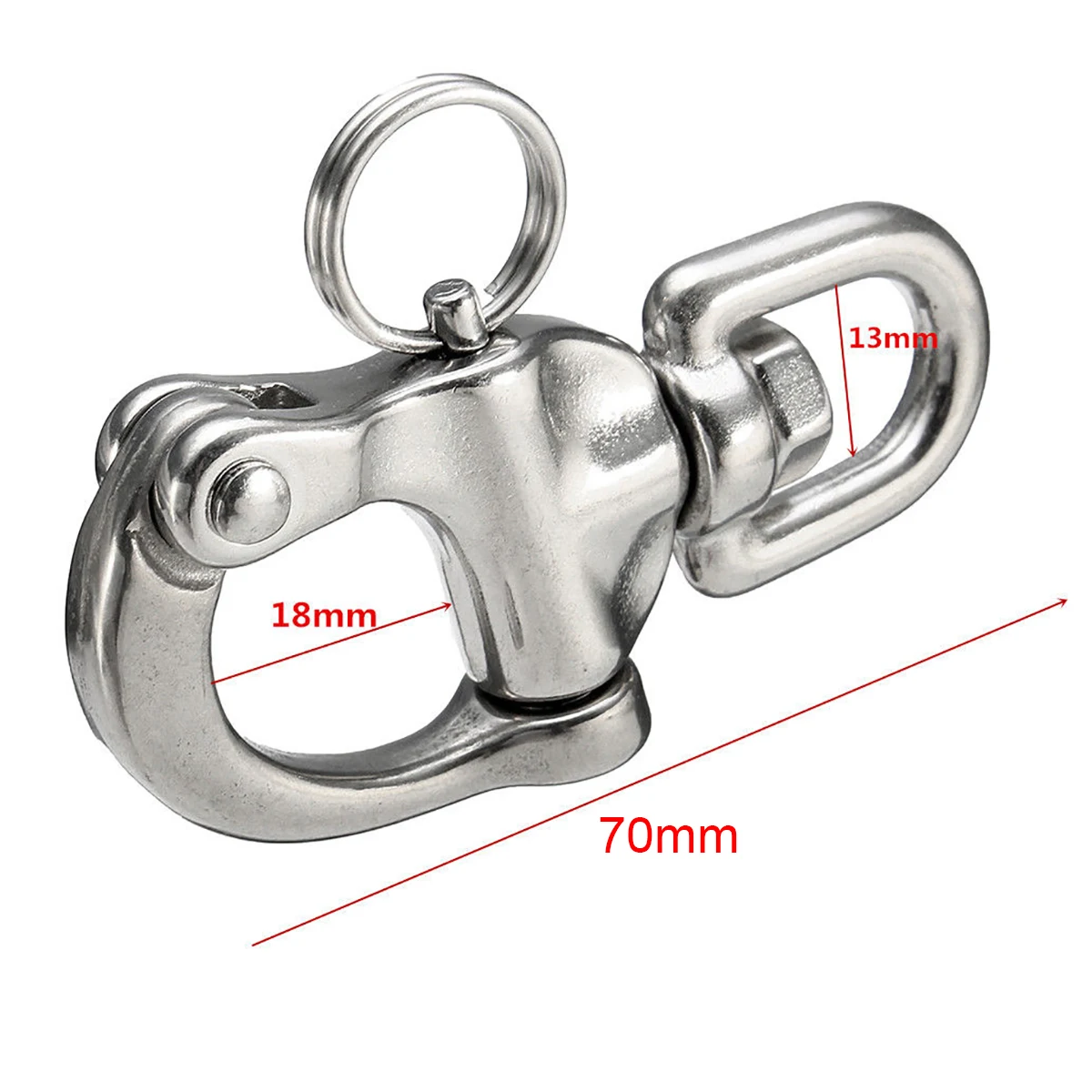 New Durable Swivel Snap Shackle 316 Stainless Steel Quick Release Marine Boat Anchor Chain Eye Shackle D Ring Swivel Snap Hook