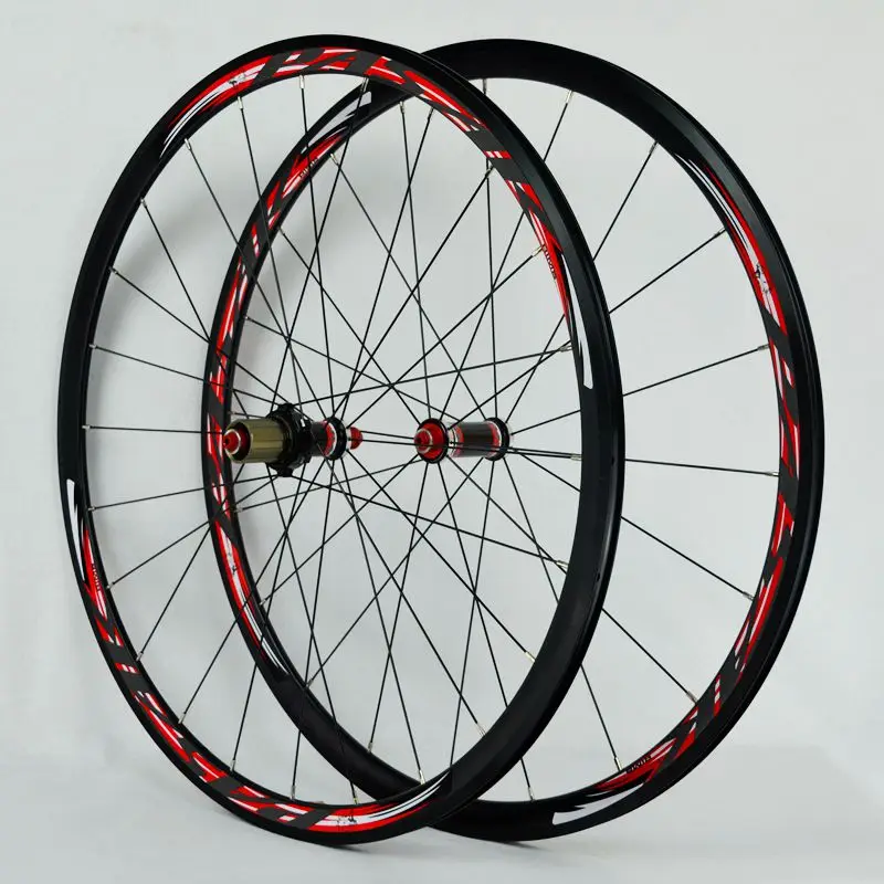 Road Bike 700C Bicycle Carbon Fiber V/C Brake Wheels Straight Pull 30MM Rim Wheelset 1680g