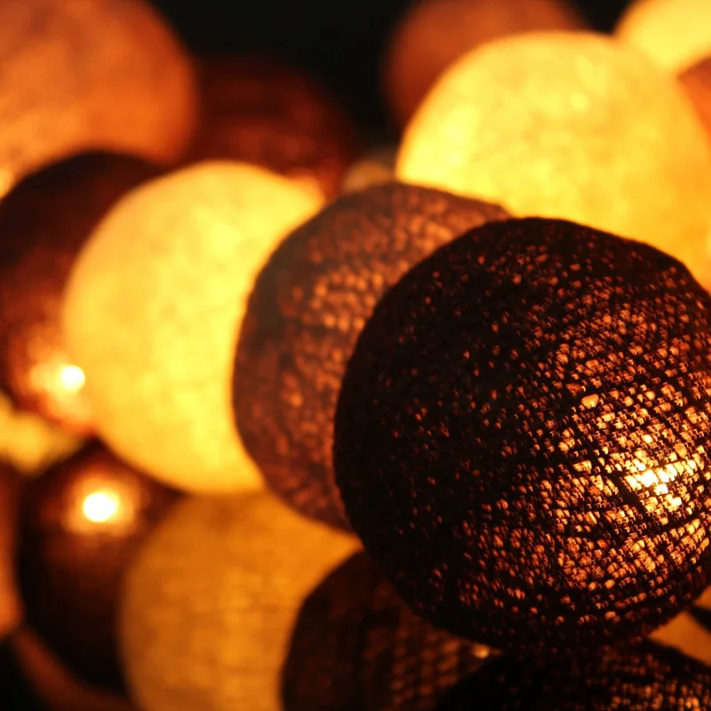 Mising 20 светодиодный светильник s ватные шарики светодиодный Сказочный светильник вечерние патио Свадебные Рождественские украшения