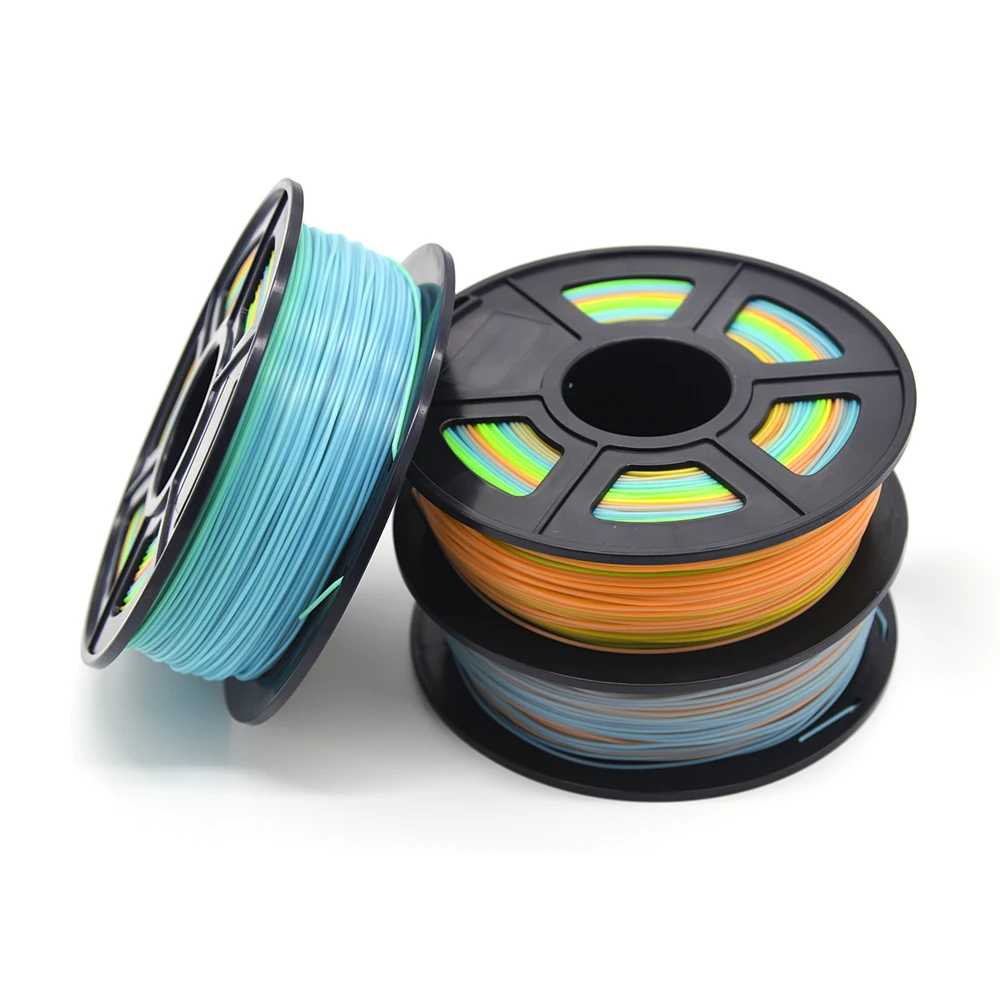 Продажа Нить для 3d принтера PLA 1,75 мм 1 кг пластиковая Резина Расходные материалы материал 3D филаменто многоцветная нить PLA для 3D филаменто