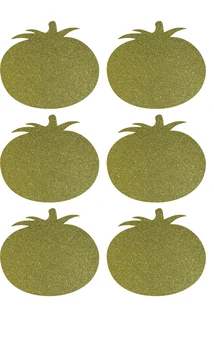 

3.8x3.3cm Tomato gold glitter sticker label