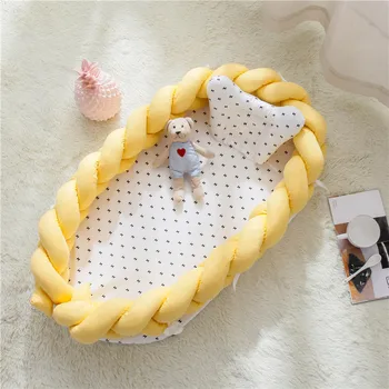 

90X55cm Baby Nest Bed Crib Portable Bebe Cot Travel Bed For Children Infant Kids Cotton Cradle Folding Baby Bed