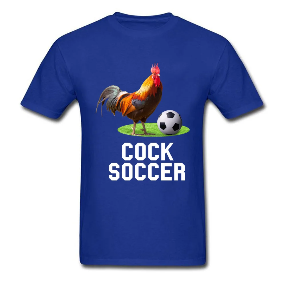 Cock Soccer Company Short Sleeve Crazy T-Shirt 100% Cotton O Neck Men's Tops Shirt Summer Tees VALENTINE DAY Free Shipping Cock Soccer blue