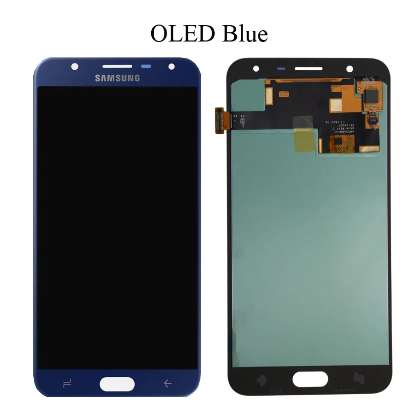 SUPER AMOLED 5,5 ''lcd для SAMSUNG Galaxy J7 Duo J720 J720F AMOLED lcd дисплей кодирующий преобразователь сенсорного экрана в сборе регулируемый - Цвет: OLED Blue