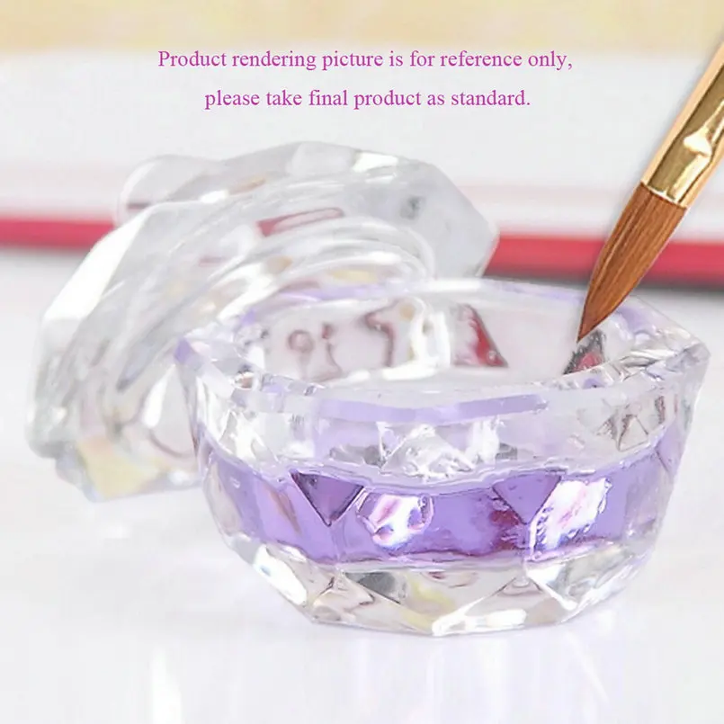 

Nail Crystal Cup Glass Dappen Dish Cup Nail Art Acrylic Liquid Powderstyling Tool nail dust collector Clear