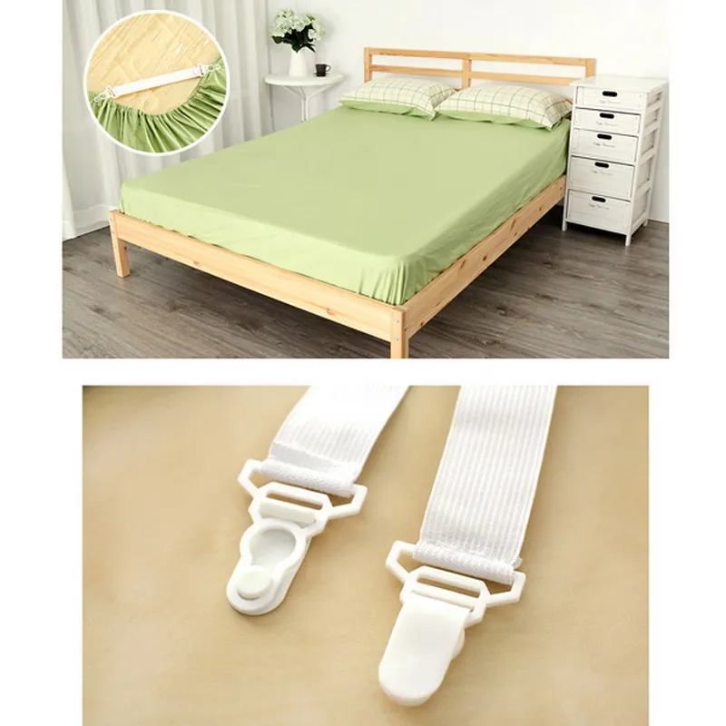 4 PCS House Bed Sheet Mattress Cover Blankets Grippers Clip Holder