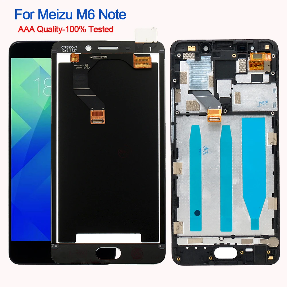 

New For Meizu M6 Note LCD Display Touch Screen Digitizer with Frame Assembly Replacement for Meizu M6 Note M6Note Phone Parts