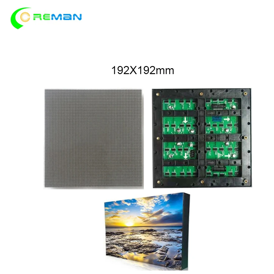 

View the TV 192*192mm 64*64pixels Outdoor SMD P3 led module full color