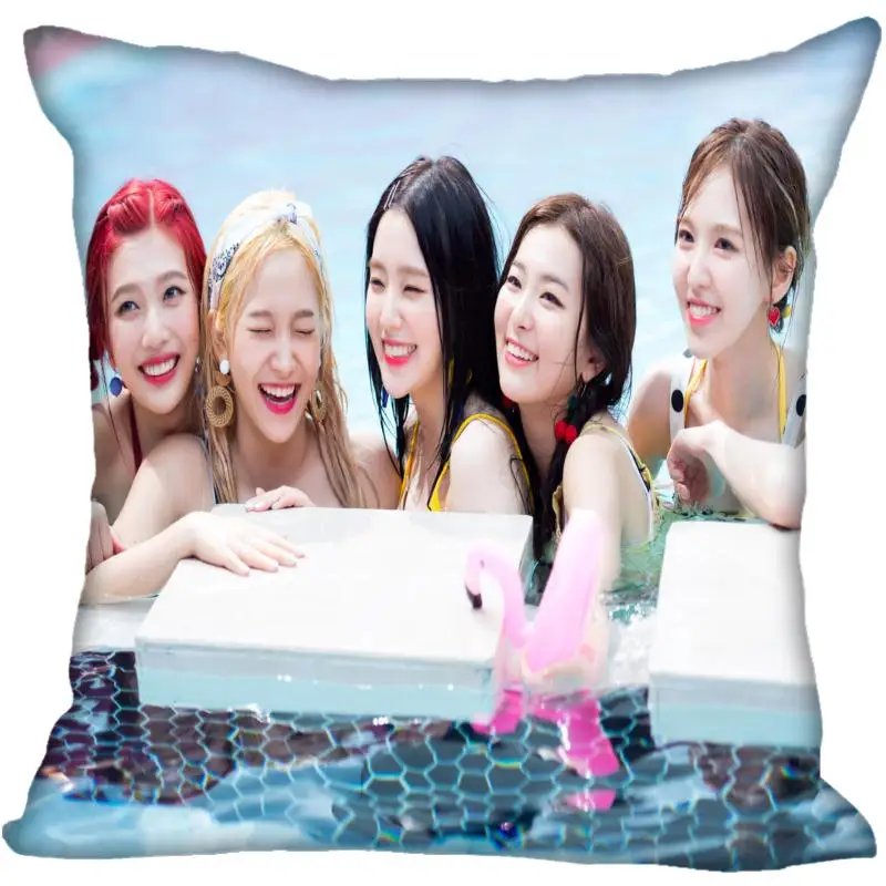Пользовательский Kpop красный бархатные наволочки печатной площади Шелковый наволочка домашняя декоративная молния атласные наволочки(одна сторона