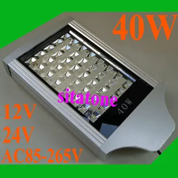 

2 year warranty free shipping 12V 24V AC85-265V IP65 40W led street light Bridgelux 130-140lm/W chips