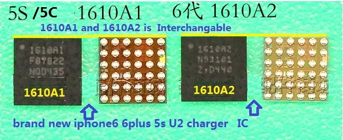 Iphone 6 6plus 5S 5c U2 зарядное устройство ic новый iphone6 + usb Зарядка 1610A2 1610A1 1610A 1610 10 шт./лот
