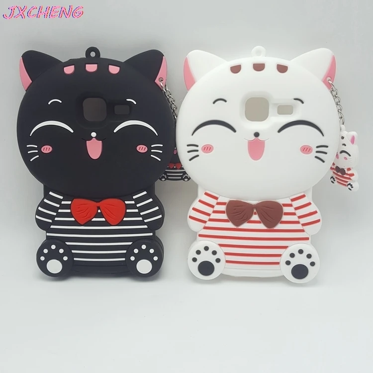 

3D Cartoon Cat Silicone Phone Case For Samsung Galaxy Grand Core Prime/G360H/J1/J1 Ace/J1 mini/J3 2016/J3/J5/J7/E7/A7 2015/G530