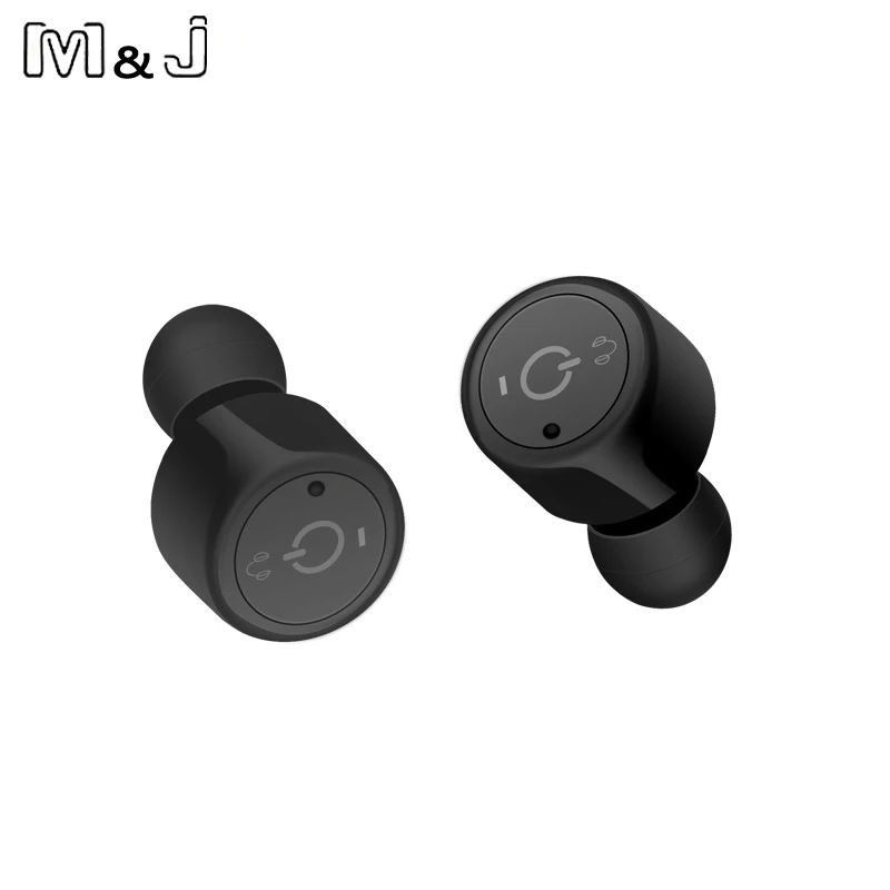 M & J X1T Nejnovější dvojčata True Wireless Bluetooth sluchátka Sport Stereo CSR 4.2 Sluchátka s mikrofonem pro Iphone 7 Plus Samsung S6