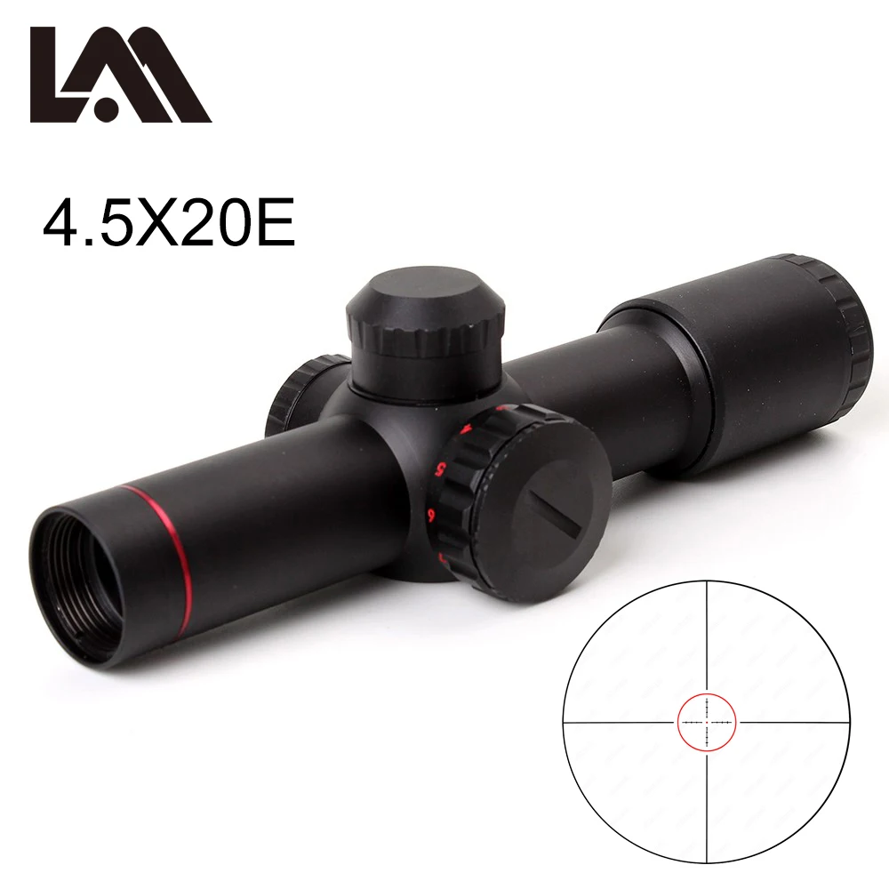 LAMBUL 4.5x20 الاتفاق بندقية صيد نطاق الأحمر مضيئة البصرية البصر P4 شبكاني بندقية Riflescope مع فليب فتح عدسة قبعات و خواتم LAMBUL 4.5x20 الاتفاق بندقية صيد نطاق الأحمر مضيئة البصرية البصر P4 شبكاني بندقية Riflescope مع فليب فتح عدسة قبعات و خواتم