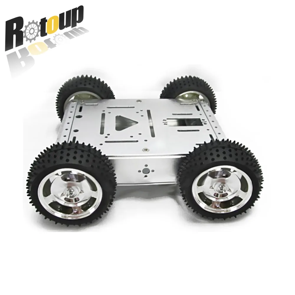 Rotoup 1set 4WD Smart Robot Car Chassis Kits 4wd metal motor full aluminum alloy robot chassis kit for arduino Diy Kit #RBP047 цена Rotoup 1set 4WD Smart Robot Car Chassis Kits 4wd metal motor full aluminum alloy robot chassis kit for arduino Diy Kit #RBP047 цены онлайн