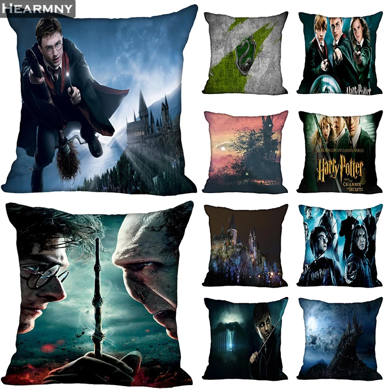 

New Arrival Harry Potter Pillow Cover Bedroom Home Office Decorative Pillowcase Square Zipper Pillow cases Satin Soft No Fade