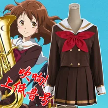 2015 nueva Janpanese anime sound! bombardino Oumae Kumiko cosplay disfraces dos set para marinero uniforme escolar niñas ropa vestidos