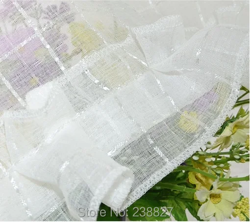 New White Short Curtain Kitchen Sheer Curtains Tulle Window Small Voile Ready Made Cortinas rideaux cuisine court (6)