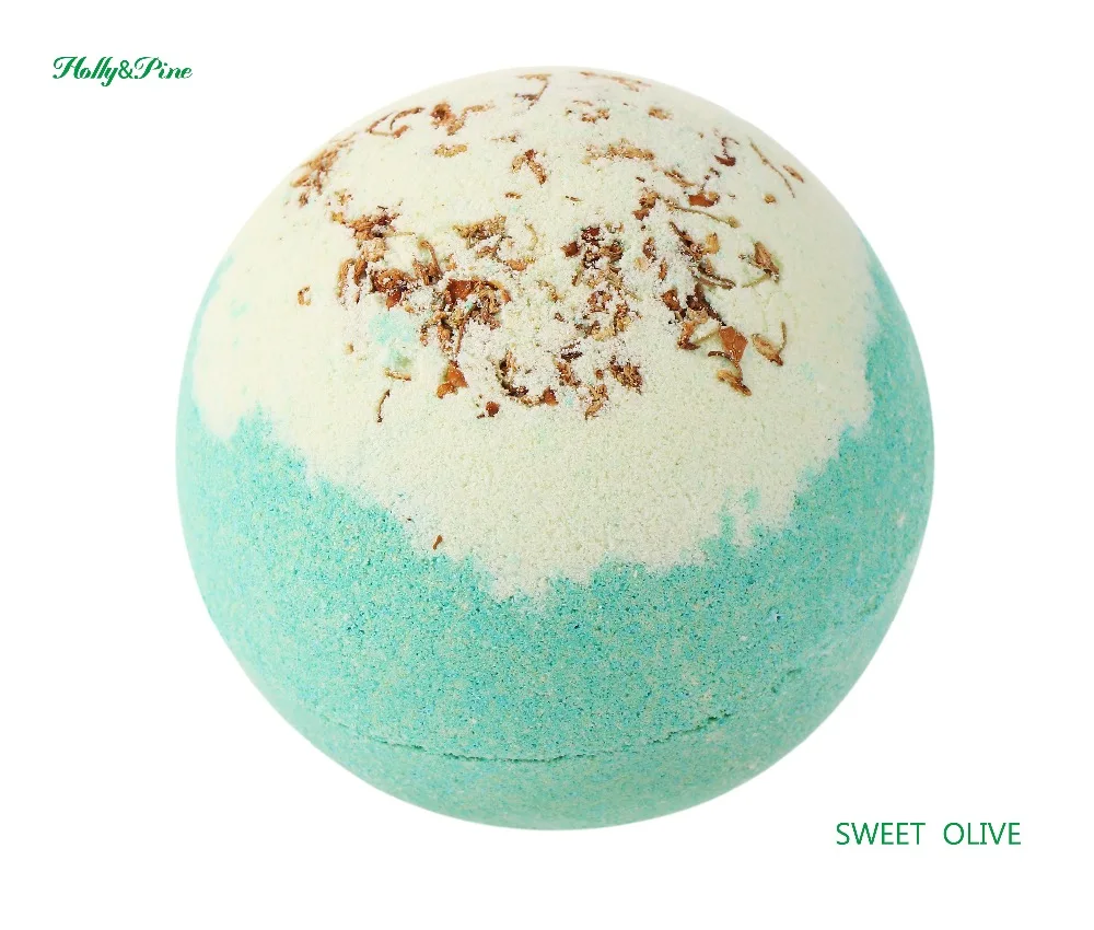 120g  Bath Bombs, Dried Flower Petals, Round Pattern, Moisturizing  Nourishing , Handmade, Christmas Gift,Bath Salts