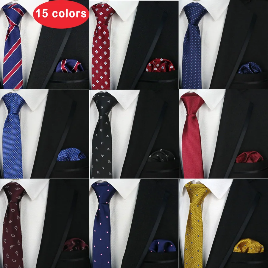 Высокое качество 5 см мужской шелковый галстук(галстук и носовые платки) клетчатый узор в горошек обтягивающие узкие галстуки Hanky Свадебная вечеринка