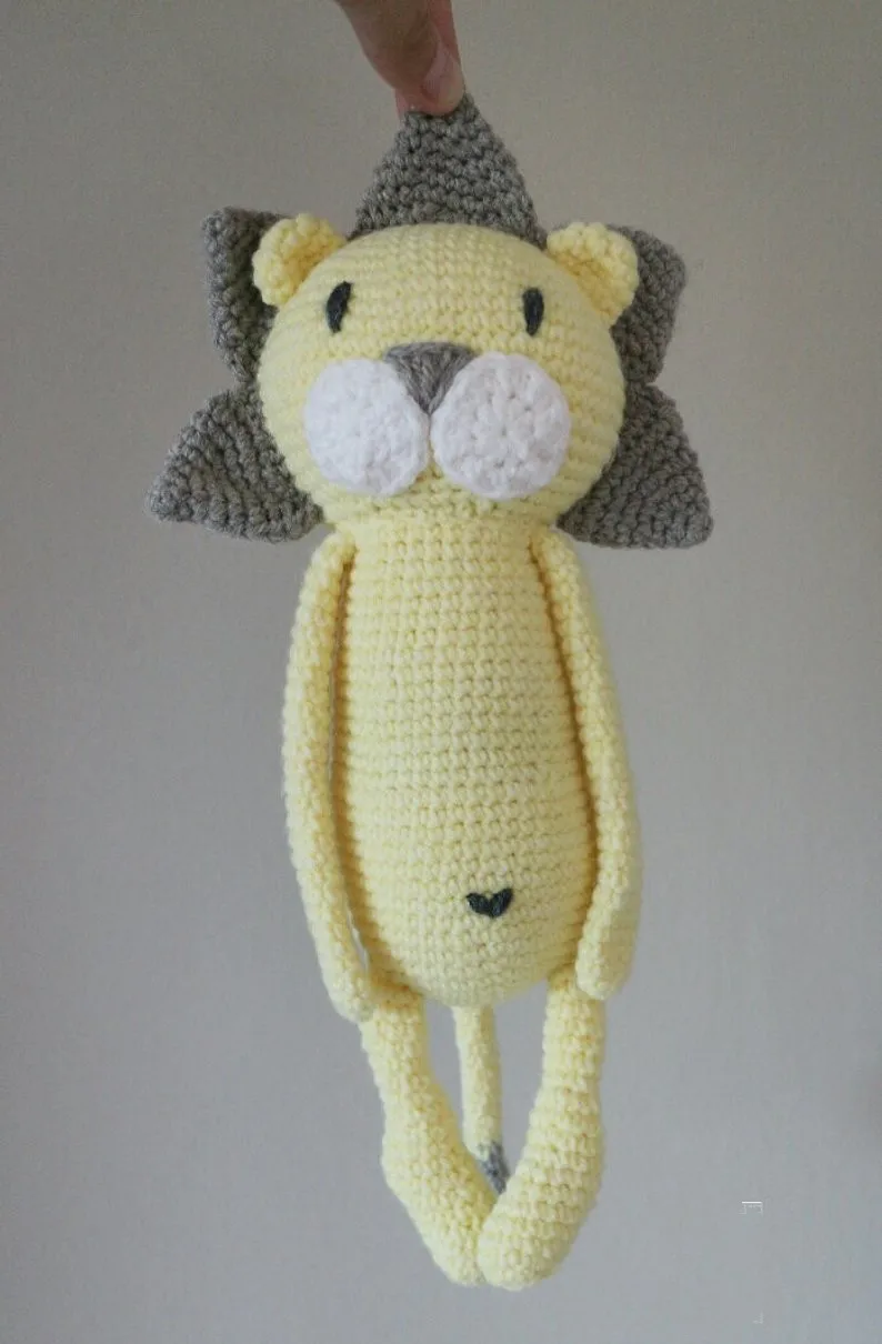 Armigurumi связанная крючком погремушка игрушки фигурка льва номер 51750