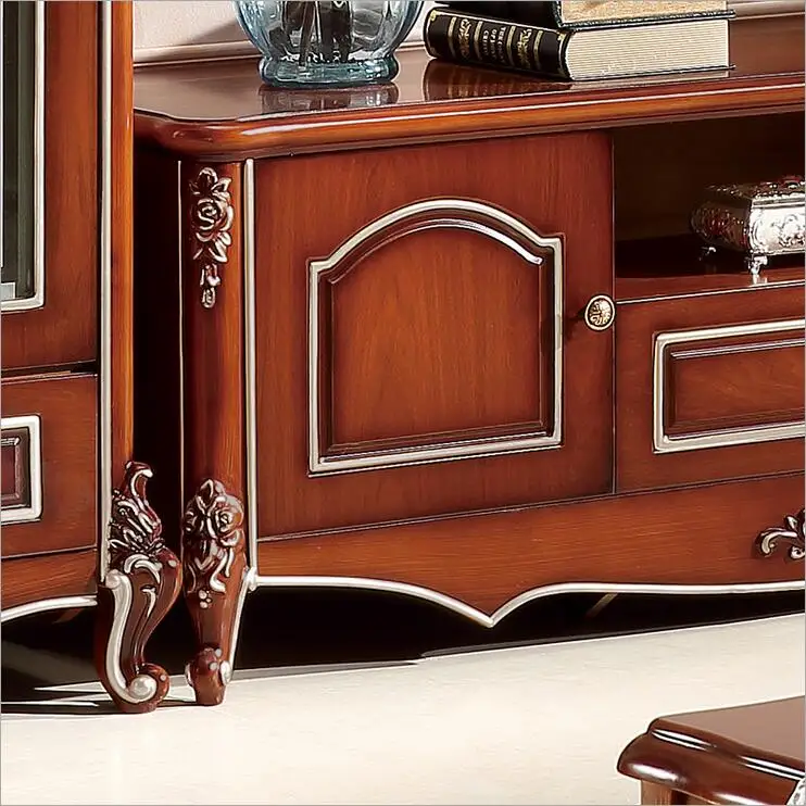 العتيقة غرفة المعيشة الأثاث الخشبي العليا lcd tv تقف مجموعة p10239