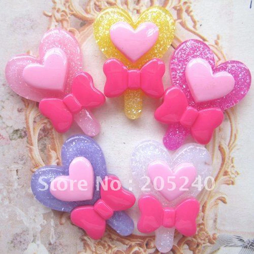 

20pcs Mixed 5 Colors Hot Sale Kawaii Resin Candy For DIY Phone Decoration