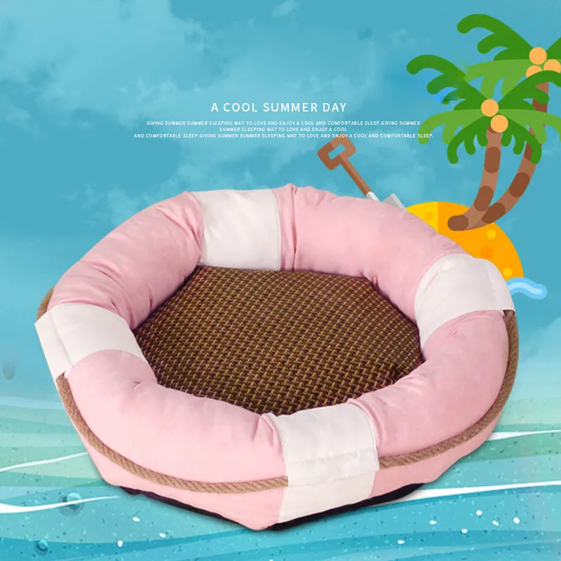 Princess Bows Pet Dog Bed Soft House For Small Little Animals Cat Nest