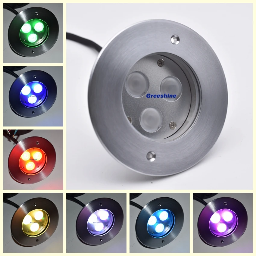 RGBW 4in1 12 Вт IP68 Светодиодный прожектор лампы для пруда 24 V RGB 9 Плавательный Бассейн