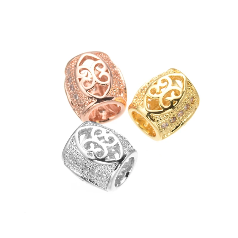 Бусины разделители JUYA с цветочным узором бусины микрозакрепкой шармы шарики для
