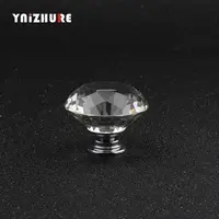 YNIZHURE Брендовое качество 10 шт. 40 мм Алмазная форма дизайн чистое Кристальное стекло прозрачные ручки шкаф выдвижной ящик ручки