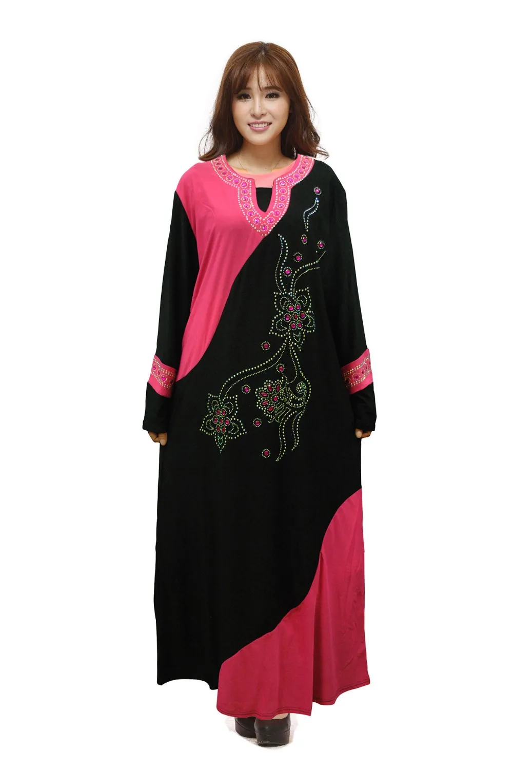 

Plus Size New Arrival Fashion vestido Broadcloth Special Offer Appliques Adult abaya Islamic Dress Clothing for Women
