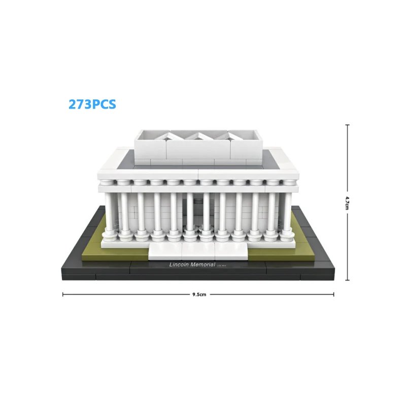 Всемирно известный архитектурный мемори Линкольн мемори, США мини-блок сборки Модели Строительные кирпичи игрушки коллекция
