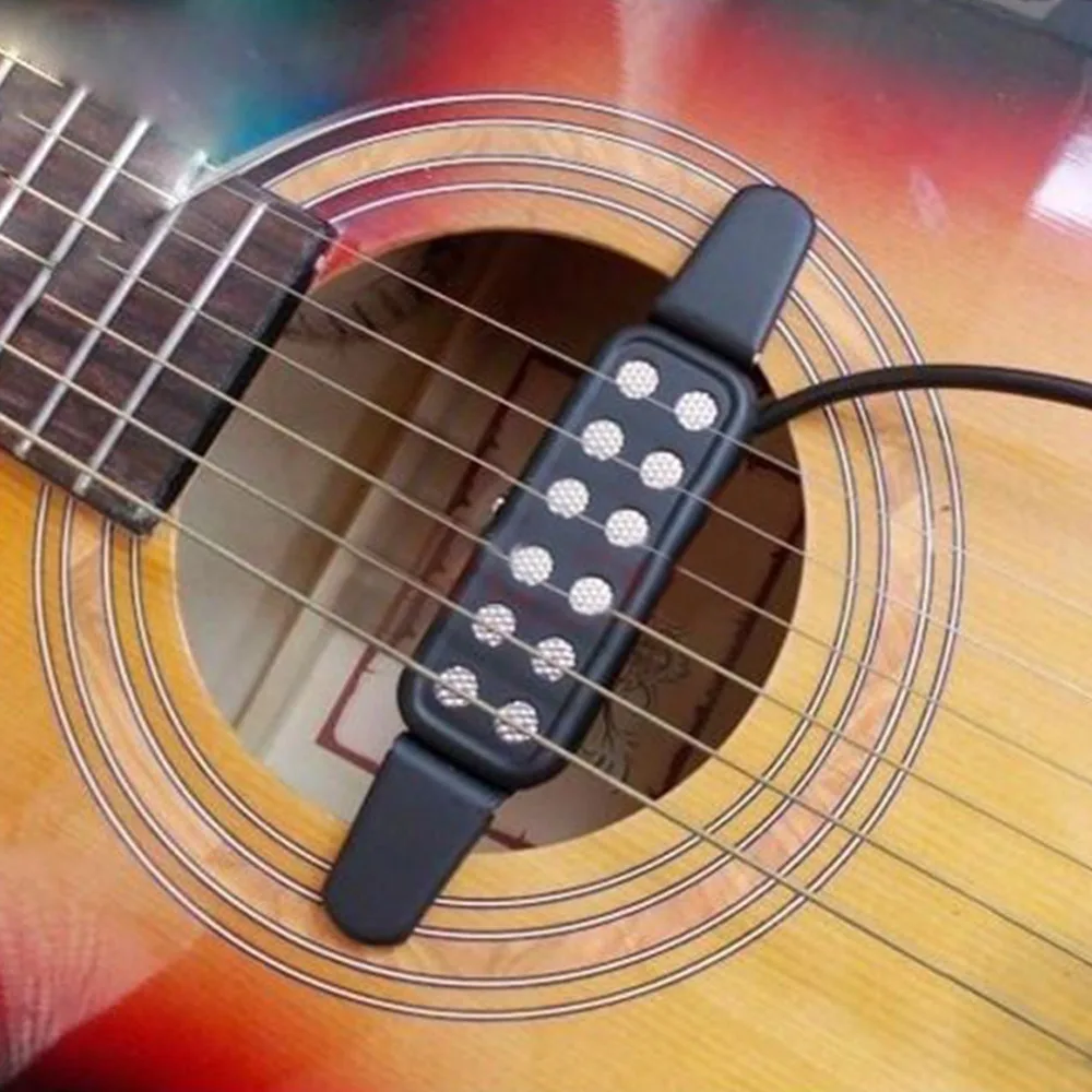 Easy To Use Electric Guitar Pickup Audio Transducer Clip on Acoustic