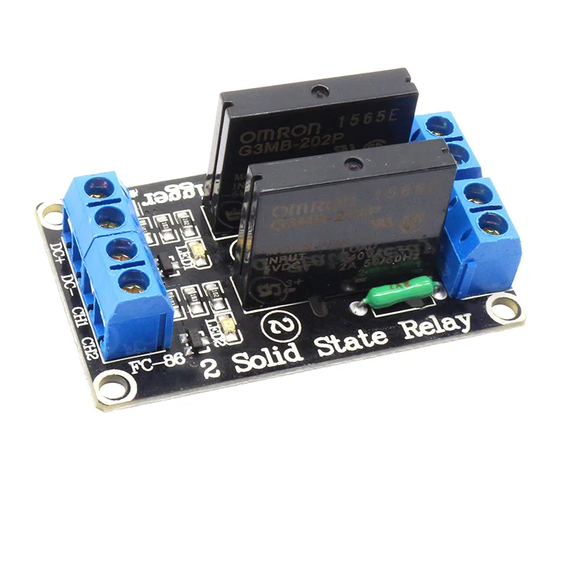 Glyduino 2 Modulo Canale 5 V Ad Alto Livello Dc Relè A Stato Solido Omron Ssr Avr Dsp Con Fusibile Resistivo Per Arduino