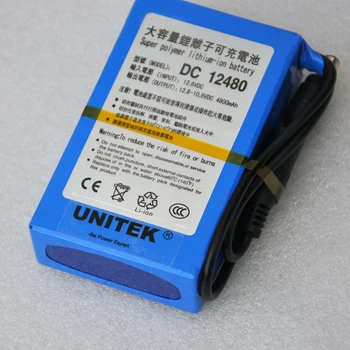 

NEW lithium ion polymer DC 12v battery 4800mah rechargeable cell + 1pcs charger for CCTV camera system UPS Backup power supply