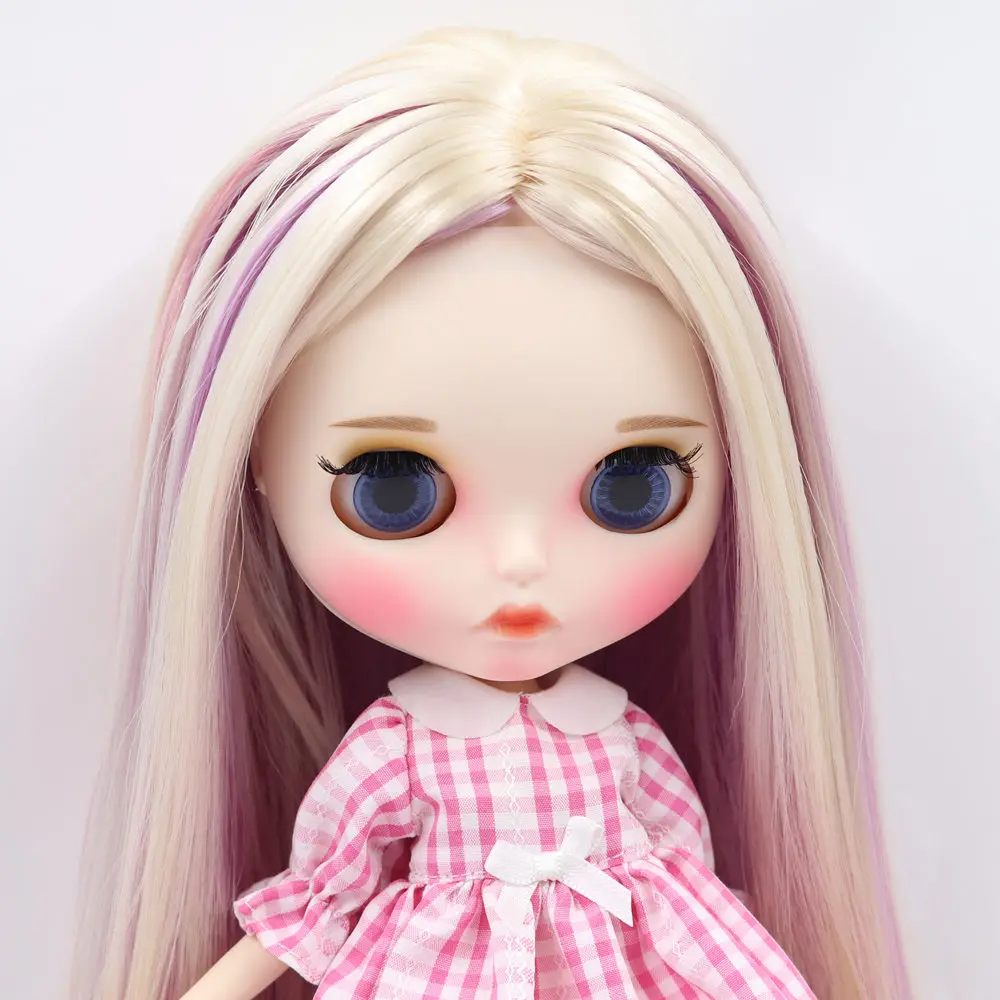 Neo Blythe Doll with Multi-Color Hair, White Skin, Matte Pouty Face & Custom Jointed Body 1