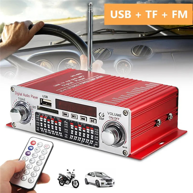 

KROAK 12V Car HIFI Amplifier Mini BT Digital Player AM FM Radio Speaker USB Power