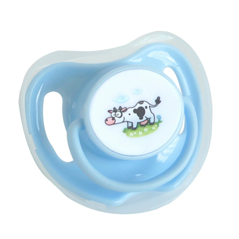 Hot New Baby Round And Flat Nipples Cotton Animals Printing Silicone Pacifiers Safe Food Grade Cute Baby Pacifiers